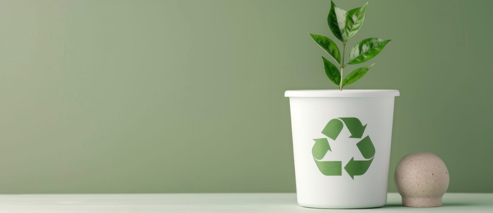 Symbol recyklingu wykonany z papieru